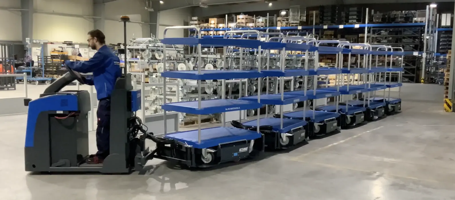 Train logistique pour palette 