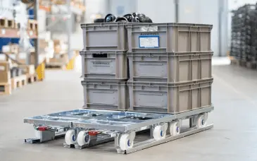 Palette adaptatrice légère pour transport industriel