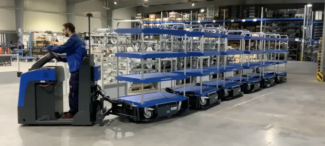 Train logistique pour palette 