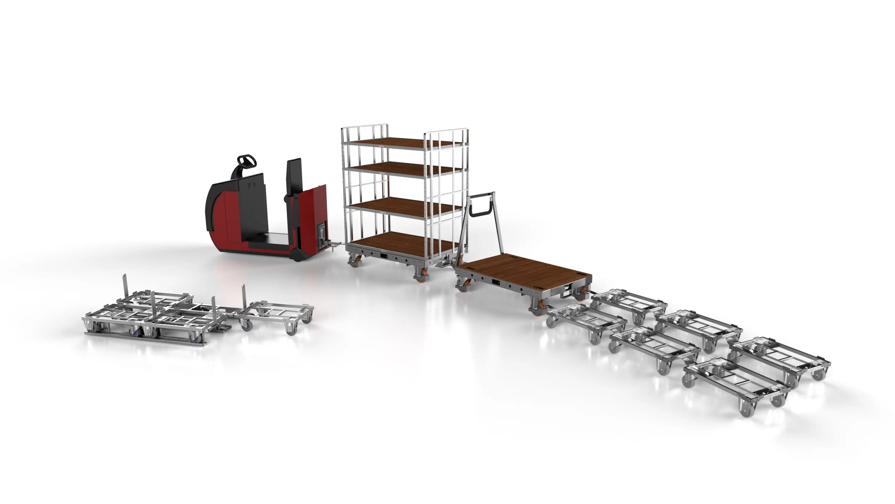 Optimisez vos flux logistiques Lean grâce à notre solution de train d’embases modulable et performante